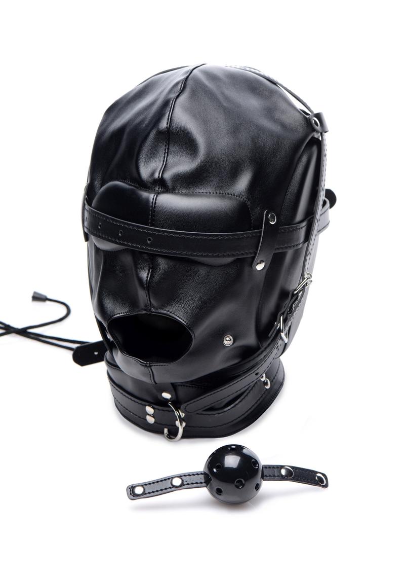 Strict Bondage Hood W/breath Ball Gag