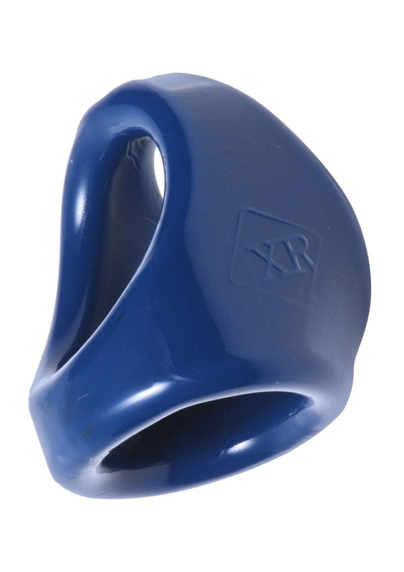 Anillo doble para pene y testículos Trinity Vibes azul