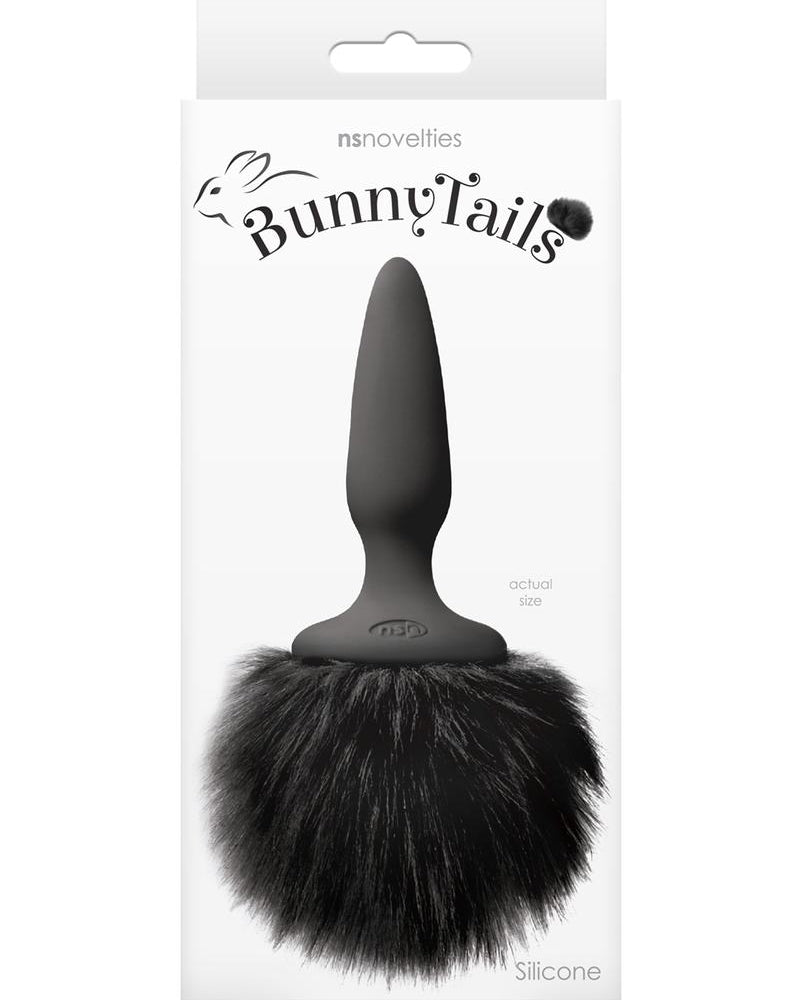 Bunny Tails Mini Anal Plug Black