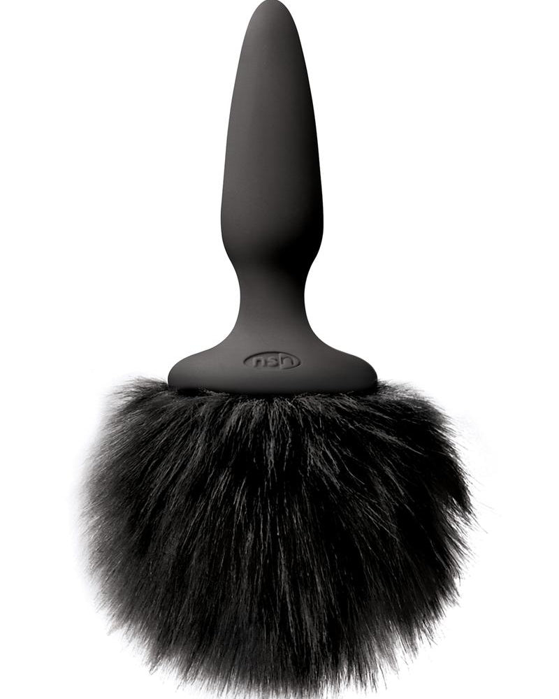 Bunny Tails Mini Anal Plug Black