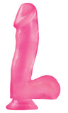 "Basix Rubber Works - 6.5 Inch Dong With Suction Cup - Pink PD4220-11"