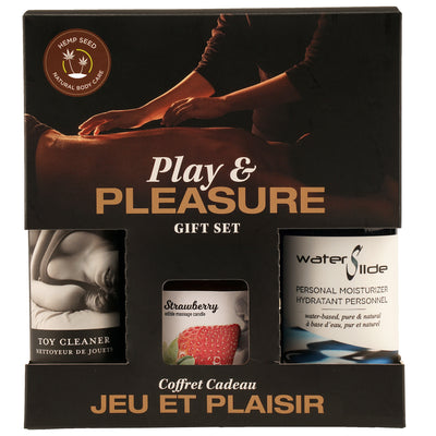 "Hemp Seed by Night Play and Pleasure Gift Set - Strawberry EB-HSBN003"