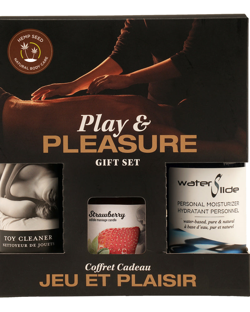 "Hemp Seed by Night Play and Pleasure Gift Set - Strawberry EB-HSBN003"