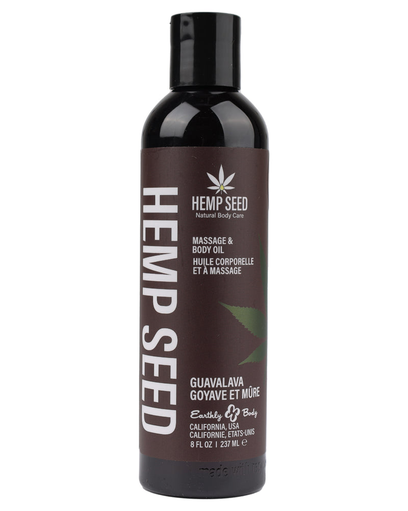 "Hemp Seed Massage and Body Oil - Guavalava - 8 Fl. Oz./ 237 ml EB-MAS068"