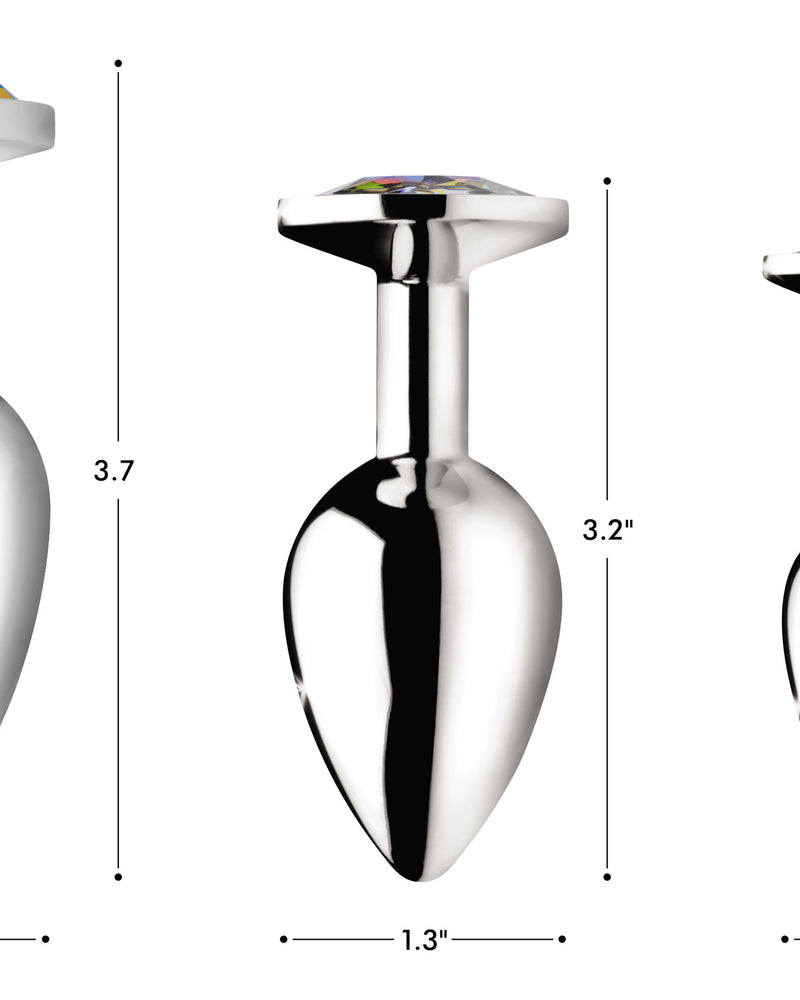 Rainbow Prism Gem Anal Plug - Large