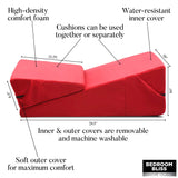 Love Cushion Set Foam Wedge Pillow Set - Red