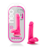 "Neo - 6 Inch Dual Density Cock with Balls - Neon Pink BL-59600"