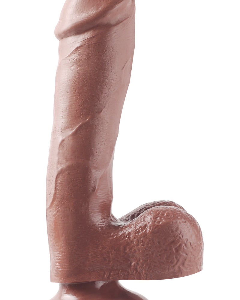 "Basix Rubber Works - 7.5 Inch Dong With Suction Cup - Brown PD4221-29"