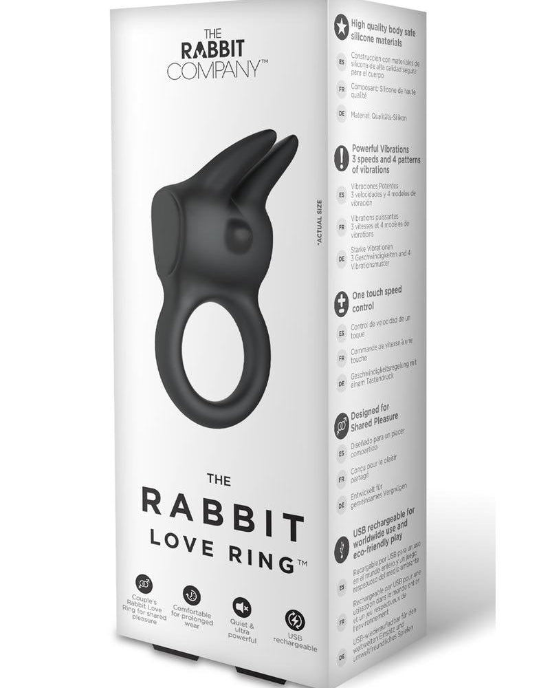 Anillo de amor de conejo negro