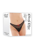 Barely B Mesh and Lace Panty Black