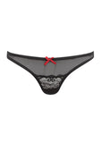 Barely B Mesh and Lace Panty Black