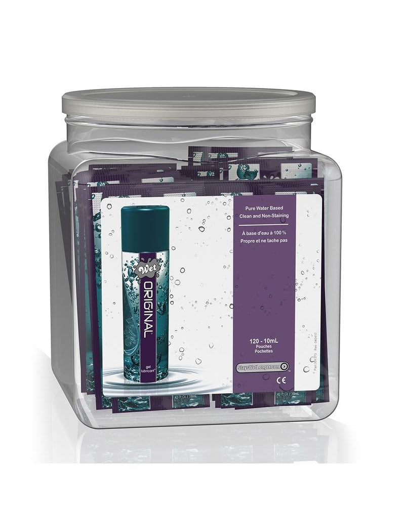 Wet Original Water Based Gel Lubricant 10 mL 120 Per Bowl