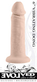 6 Inch Girthy Vibrating Dong - Light