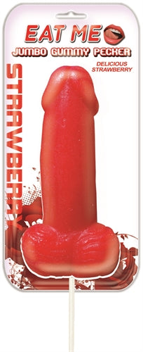 "Eat Me Jumbo Gummy Pecker - Strawberry HTP2975"