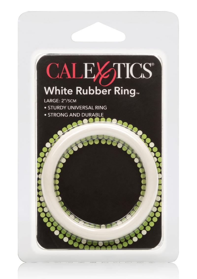 Rubber Cock Ring White Large