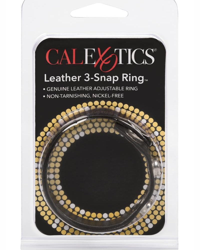 Anillo de cuero negro para el pene