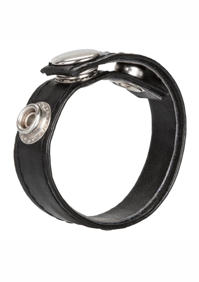 Black Leather Cock Ring