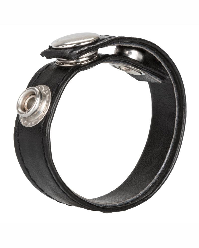 Anillo de cuero negro para el pene
