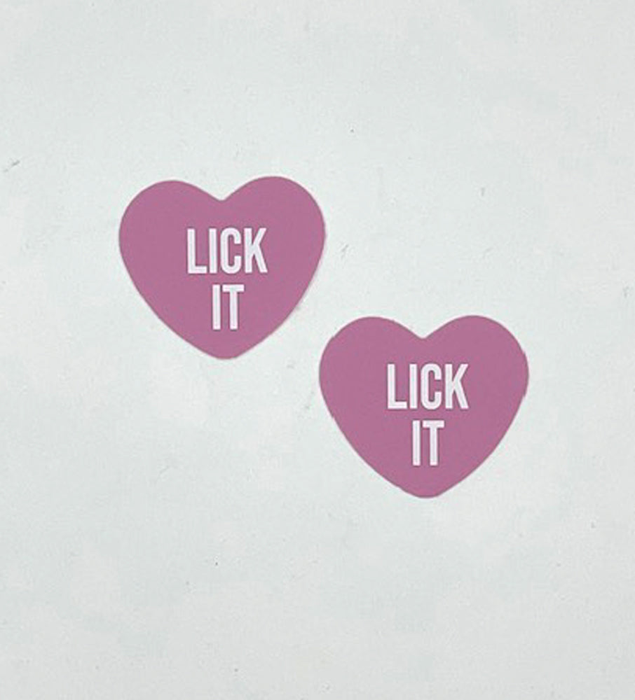 "Lick It Light Pink Candy Heart Pasties NN-LIK-CAH-LPI"