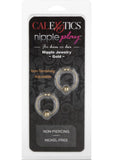 Anillos para pezones dorados