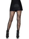 Cracked Fishnet Tights - One Size - Black