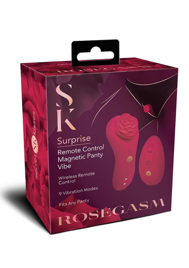 "Rosegasm Rose Surprise Panty Vibe - Red SK-1041"