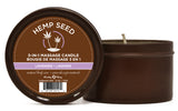 "Hemp Seed 3-in-1 Massage Candle - Lavender - 6 Oz. EB-HSC017"