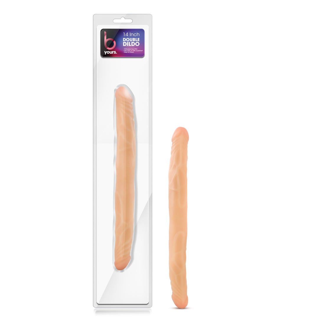 "B Yours 14 Inch Double Dildo - Beige BL-29753"