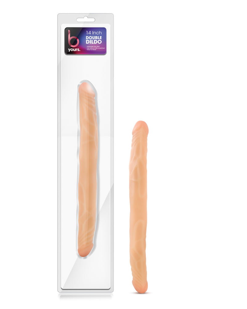 "B Yours 14 Inch Double Dildo - Beige BL-29753"