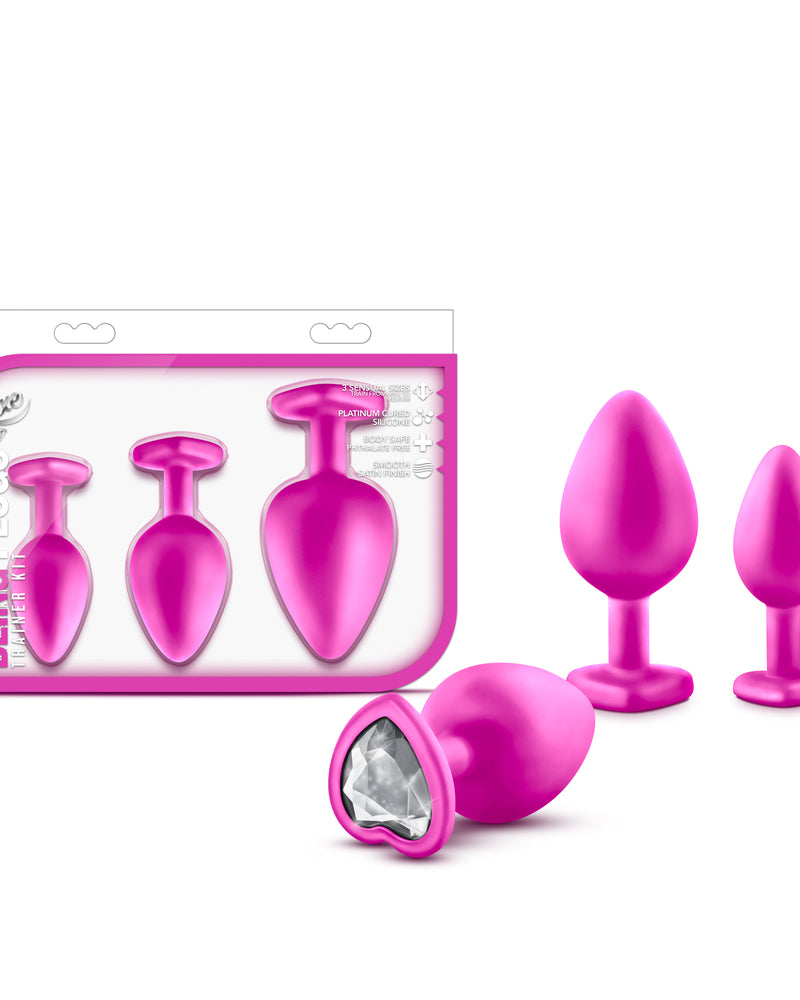 "Luxe - Bling Plugs Training Kit - Pink with White Gems BL-395830"
