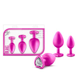 "Luxe - Bling Plugs Training Kit - Pink with White Gems BL-395830"