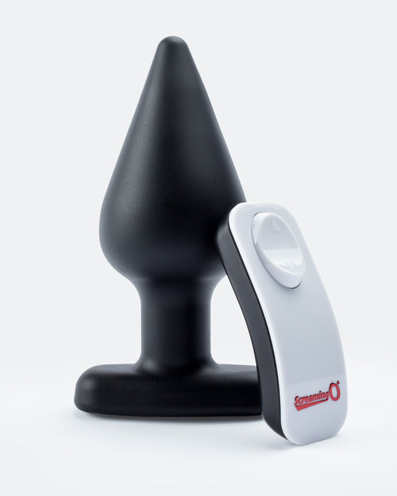 My Secret Remote Vibrating XL Plug - Black - 6 Count Box