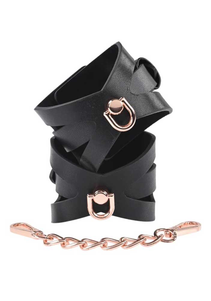 Brat Handcuffs - Black / Rose Gold