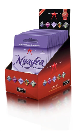 "Nyagra Natural Climax Intense - 12 Piece Display - 2 Ct Blister Pack NYA02PD"