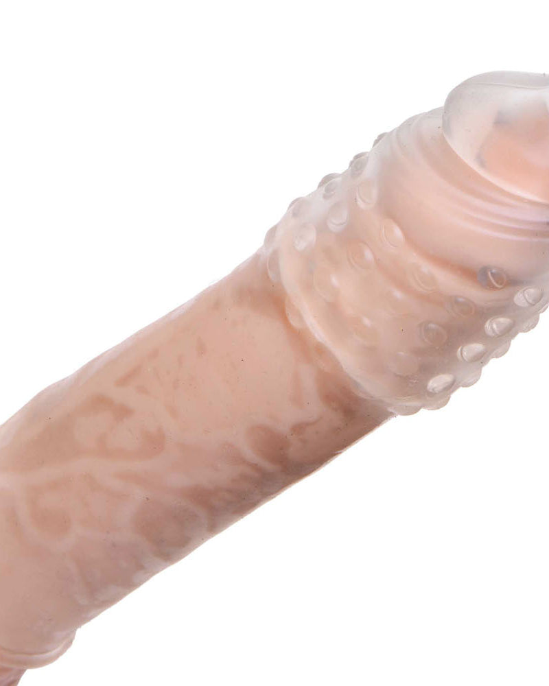 "Clear Sensations Penis Extender Vibro Sleeve With Bullet SM-AD571"