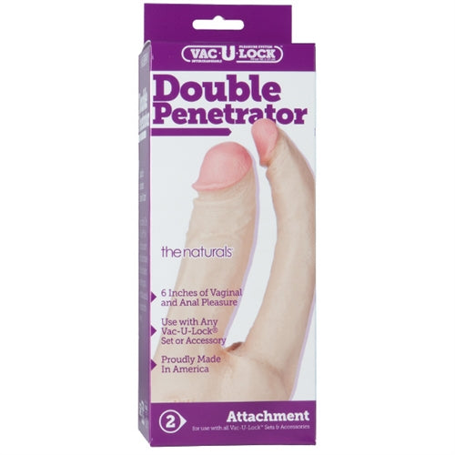 "Vac-U-Lock Double Penetrator - White DJ1015-04"