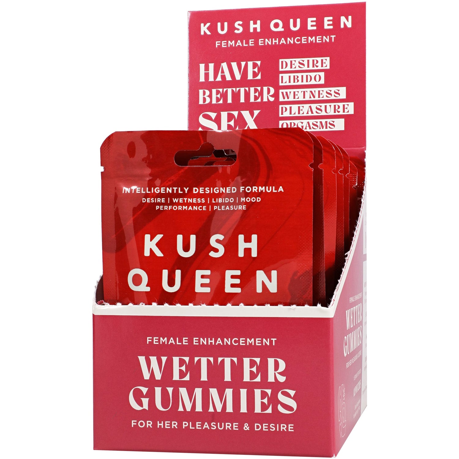 "Kush Queen Wetter Gummies Female Enhancement 12 Pack Display 1 Per Pack DJ4552-30-BX"