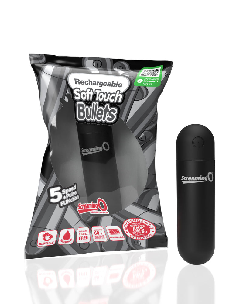 "Screaming O Soft Touch Rechargeable Bullet - Black SO-ARBS-BL"