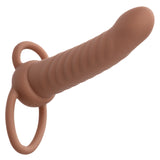 Performance Maxx Rechargeable Ribbed Dual Penetrator - Brown