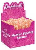 "Bachelorette Party Favors - Pecker Sipping Straws - 144 Piece Display - Light PD6205-99D"