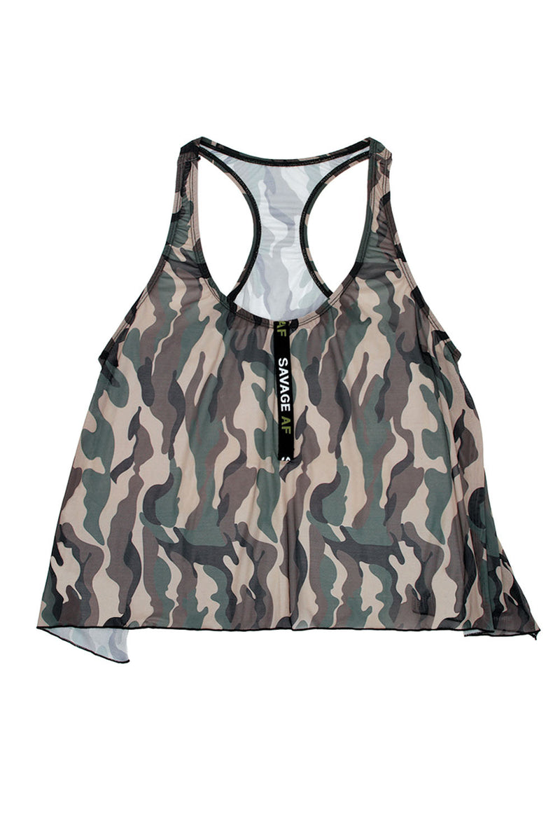 "Savage Af Swing Top - Forest Camo - S/m FL-B-AF811SM"