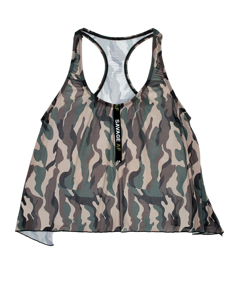 "Savage Af Swing Top - Forest Camo - S/m FL-B-AF811SM"