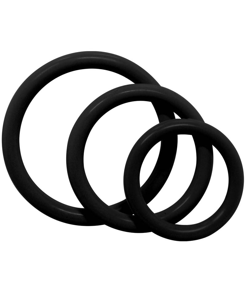 Anillos de tres piezas - Negro