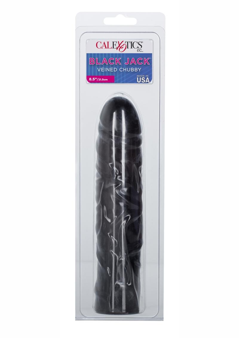 Veined Chubby Dildo - Black