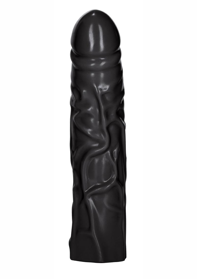 Veined Chubby Dildo - Black