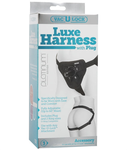 "Vac-U-Lock Platinum Edition Luxe Harness - Black DJ1090-10"