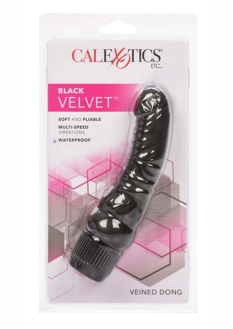 Pene de terciopelo negro veteado de 6 1/4 pulgadas
