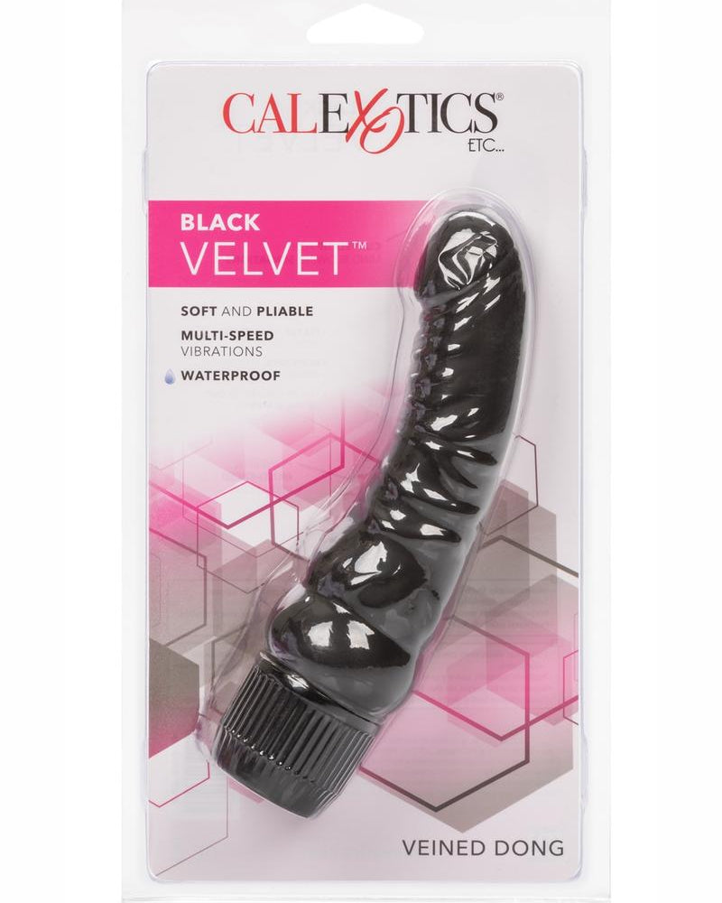 Pene de terciopelo negro veteado de 6 1/4 pulgadas