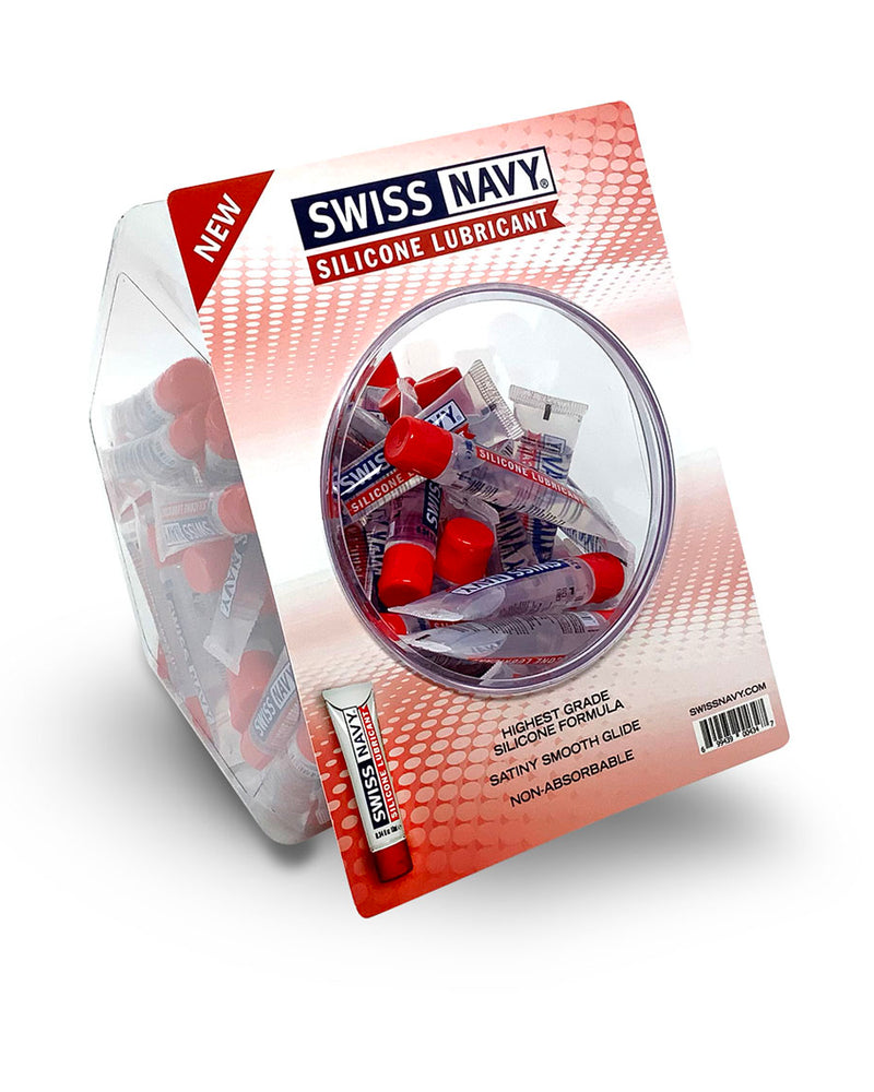 "Swiss Navy Silicone 10ml 100ct Fishbowl MD-SNSL10ML100"