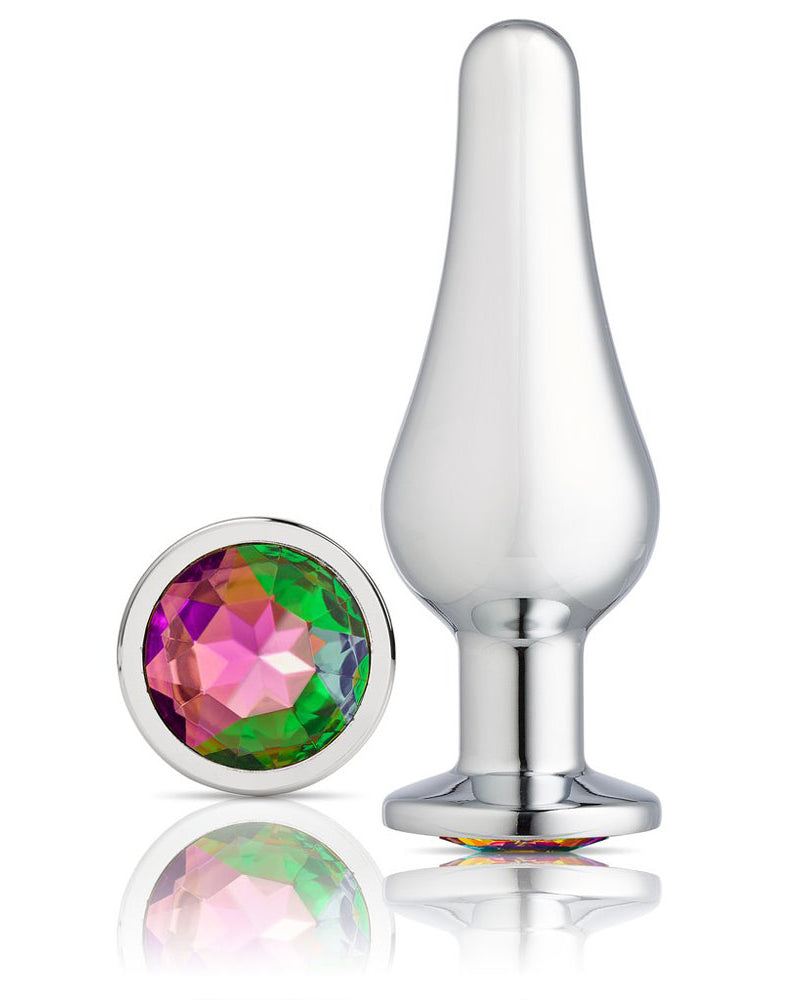 Cloud 9 Novelties Gems Silver Chrome Tall Plug - Medium